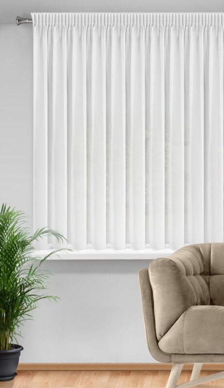 FIRANA GOTOWA DEBRA NA TAŚMIE 400 X 160 CM BIAŁY