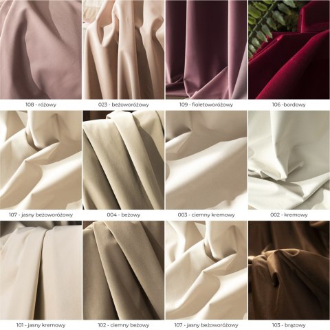 MATT VELVET Tkanina dekoracyjna, wysokość 320cm, kolor 002 kremowy MATVEL/TDP/002/000320/1