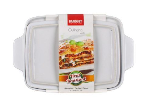 MISA NACZYNIE CERAMICZNE Z POKRYWĄ DO ZAPIEKANIA 28x18cm BANQUET