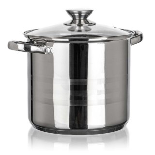 GARNEK STALOWY 20cm Z POKRYWĄ BANQUET LIVING 5,6L