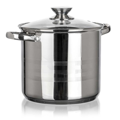 GARNEK STALOWY 20cm Z POKRYWĄ BANQUET LIVING 5,6L