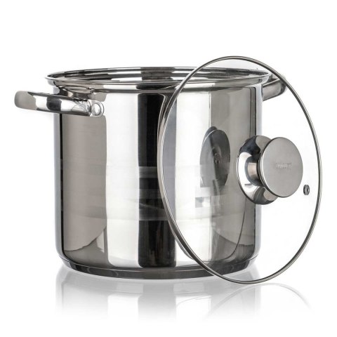 GARNEK STALOWY 20cm Z POKRYWĄ BANQUET LIVING 5,6L