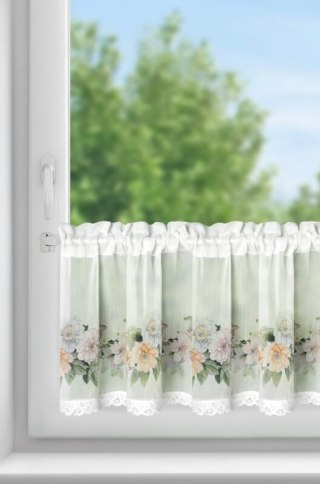 FIRANA GOTOWA FLOWERY NA TAŚMIE 150 X 30 CM BIAŁY