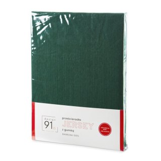PRZEŚCIERADŁO Z GUMKĄ JERSEY D91 180 X 200 X 25 CM BUTELKOWY ZIELONY