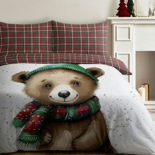 ŚWIĄTECZNY KOMPLET POŚCIELI CUDDLE 220 X 200 CM BRĄZOWY