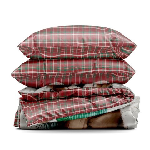 ŚWIĄTECZNY KOMPLET POŚCIELI CUDDLE 220 X 200 CM BRĄZOWY