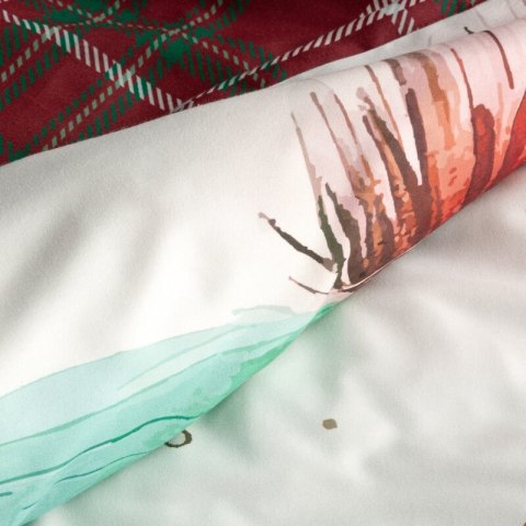 ŚWIĄTECZNY KOMPLET POŚCIELI CUDDLE 220 X 200 CM BRĄZOWY