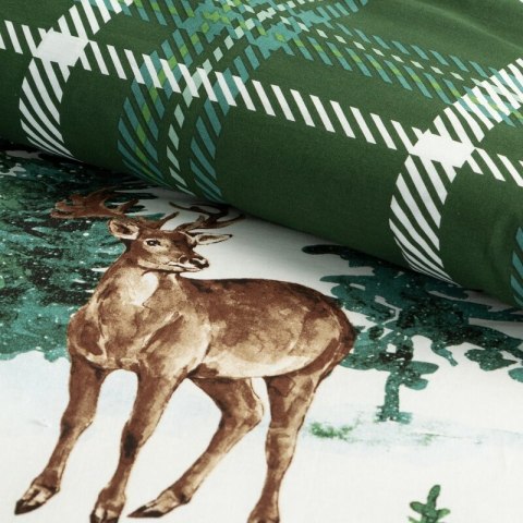 ŚWIĄTECZNY KOMPLET POŚCIELI VERDE 220 X 200 CM BIAŁY