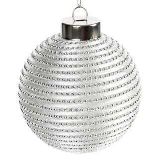 BOMBKA CHOINKOWA O 8 CM SREBRNY