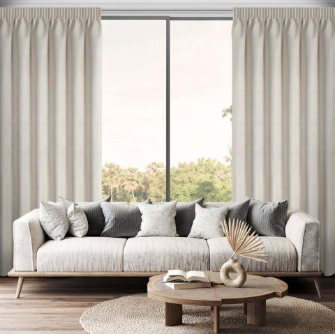 ZASŁONA GOTOWA ZOEY NA TAŚMIE 140 X 270 CM CIEMNOKREMOWY