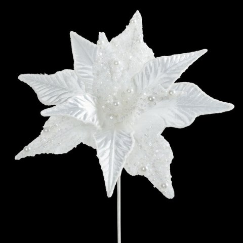 KWIAT ŚWIĄTECZNY 289 O 30 CM BIAŁY