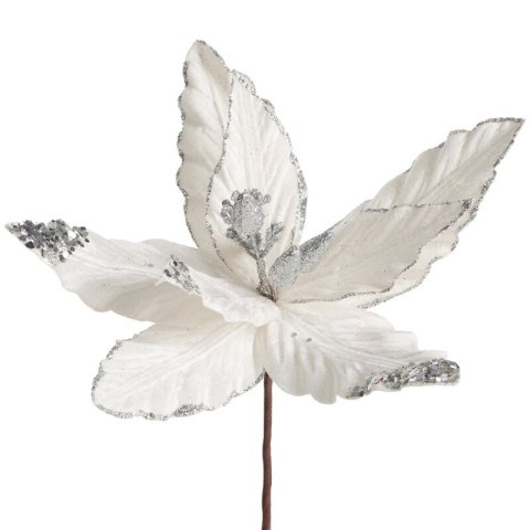 KWIAT ŚWIĄTECZNY 308 O 28 CM BIAŁY