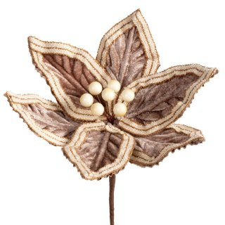 KWIAT ŚWIĄTECZNY 318 O 23 CM BRĄZOWY