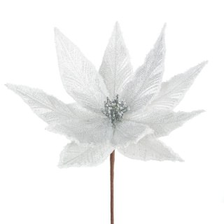 KWIAT ŚWIĄTECZNY 321 O 30 CM BIAŁY