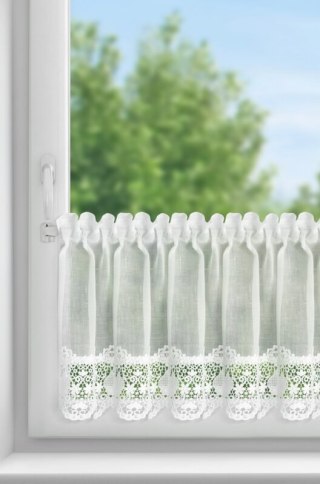 FIRANA GOTOWA KASANDRA NA TAŚMIE 150 X 40 CM BIAŁY
