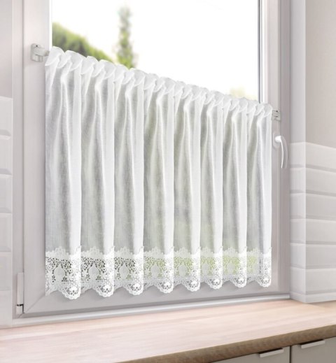 FIRANA GOTOWA KASANDRA NA TAŚMIE 150 X 70 CM BIAŁY
