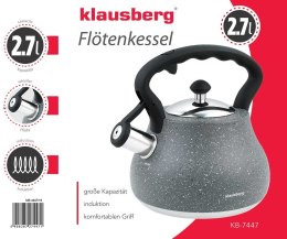 Czajnik z gwizdkiem Klausberg 2,7 l kolor szary marmur KB-7447
