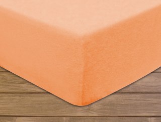 Prześcieradło frotte z gumką 140x200 cm kolor łosoś