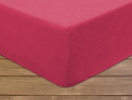 Prześcieradło frotte z gumką 140x200 cm kolor fuksja