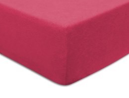 Prześcieradło frotte z gumką 220x200 cm kolor fuksja