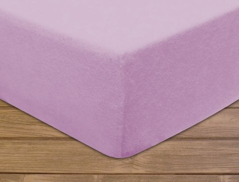 Prześcieradło frotte z gumką 160x200 cm kolor wrzos
