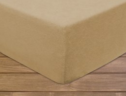 Prześcieradło frotte z gumką 140x200 cm kolor beż