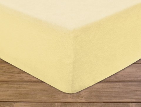 Prześcieradło frotte z gumką 220x200 cm kolor krem Prześcieradło frotte z gumką 220x200 cm kolor krem