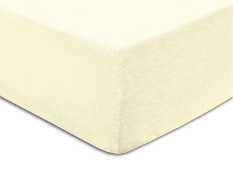 Prześcieradło frotte z gumką 90x200 cm kolor ecru