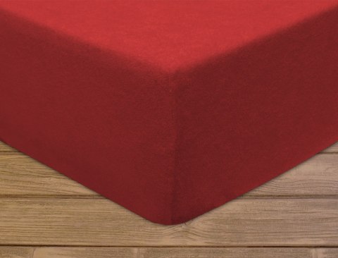 Prześcieradło frotte z gumką 160x200 cm kolor bordo