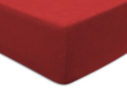 Prześcieradło frotte z gumką 220x200 cm kolor bordo