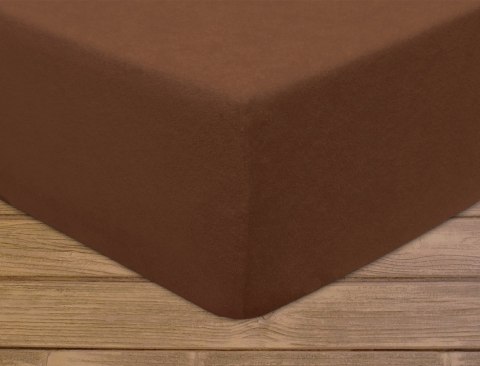 Prześcieradło frotte z gumką 220x200 cm kolor czekolada Prześcieradło frotte z gumką 220x200 cm kolor czekolada