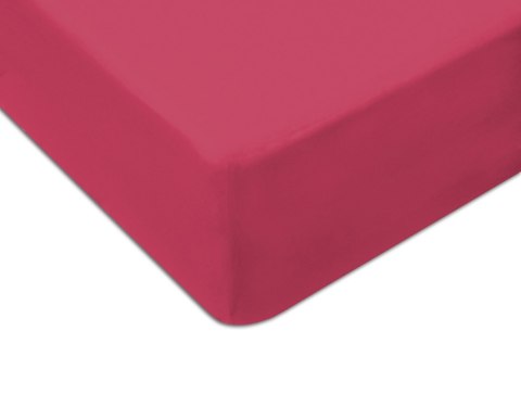 Prześcieradło jersey z gumką 220x200 cm kolor fuksja Prześcieradło jersey z gumką 220x200 cm kolor fuksja