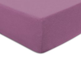 Prześcieradło frotte z gumką 160x200 cm kolor jasny fiolet