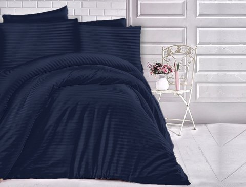 Pościel satyna bawełniana CIZGILI NAVY BLUE 140x200+1posz. 70x80 EXCLUSIVE Pościel satyna bawełniana CIZGILI NAVY BLUE 140x200+1posz. 70x80 EXCLUSIVE