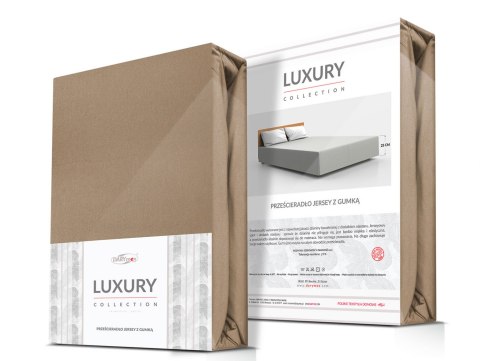 Prześcieradło jersey elastan z gumką 54 kolor BRĄZ rozmiar 90x200x30 Prześcieradło jersey elastan z gumką 54 kolor BRĄZ rozmiar 90x200x30