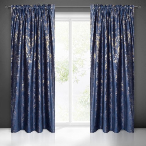 Zasłona gotowa KORNELIA 140x270 cm kolor granatowy