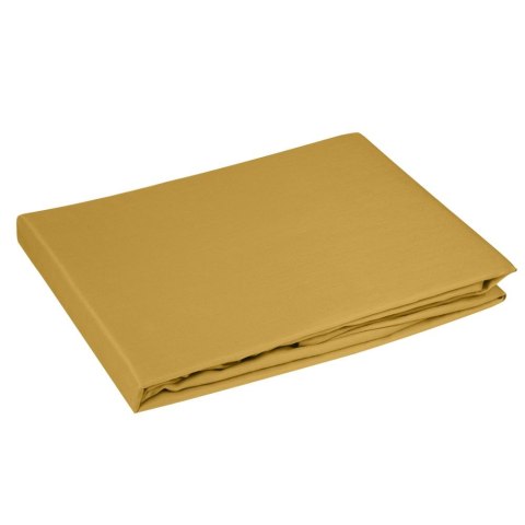 Prześcieradło satynowe z gumką 220x200 cm kolor musztardowy