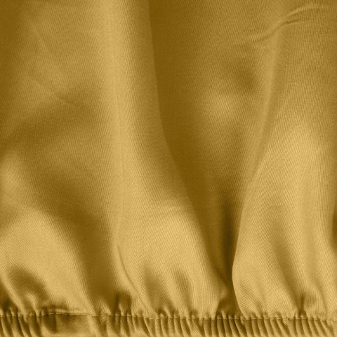 Prześcieradło satynowe z gumką 220x200 cm kolor musztardowy