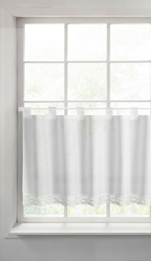 Firana gotowa Vince kolor biały 60x150 cm szelki