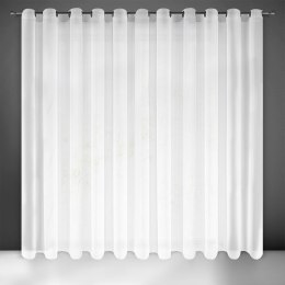 Firana gotowa Sakali kolor biały 350x250 cm przelotki