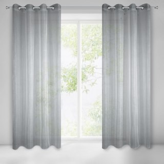 Firana gotowa Amira kolor srebrny 140x250 cm przelotki