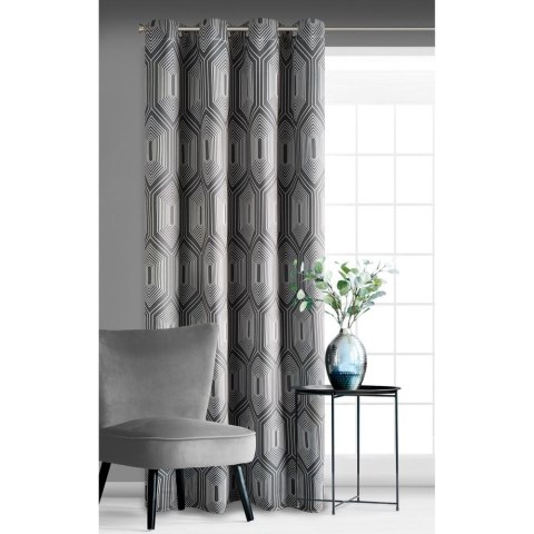 Zasłona zaciemniająca Diadem 140x250 cm kolor grafitowy przelotki