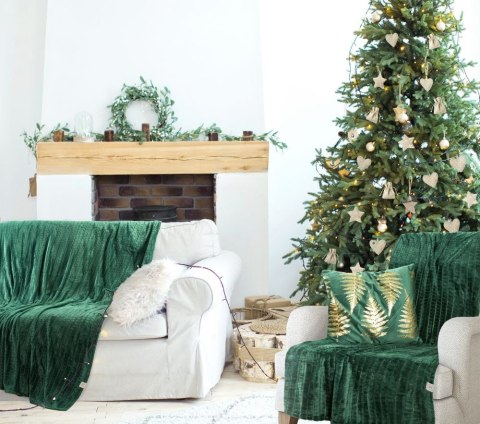 Koc CINDY 200x220 cm kolor srebrny