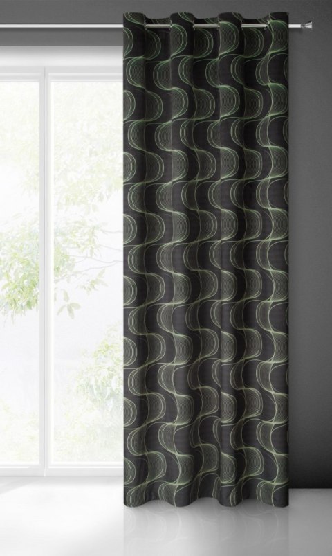 Zasłona welwetowa z nadrukiem POLA kolor CZA+ZIE 140X250 PRZEL