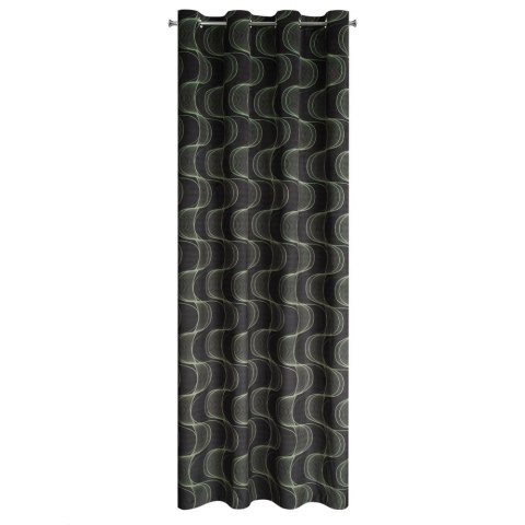 Zasłona welwetowa z nadrukiem POLA kolor CZA+ZIE 140X250 PRZEL