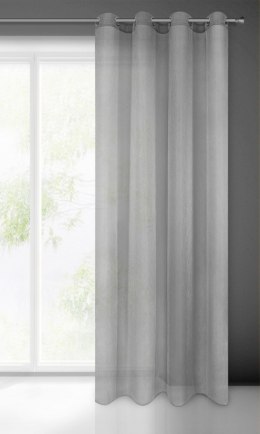 Firana gotowa Rebecca kolor stalowy 140x250 cm przelotki