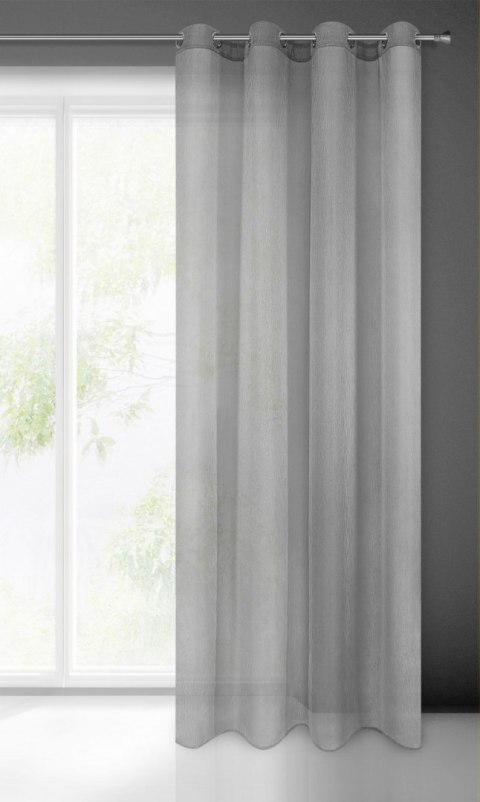 Firana gotowa Rebecca kolor stalowy 140x250 cm przelotki Firana gotowa Rebecca kolor stalowy 140x250 cm przelotki