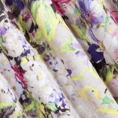 Zasłona z miękkiego welwetu Amelie 140x270 cm kolor wielokolorowy taśma