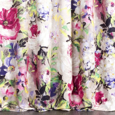 Zasłona z miękkiego welwetu Amelie 140x270 cm kolor wielokolorowy taśma