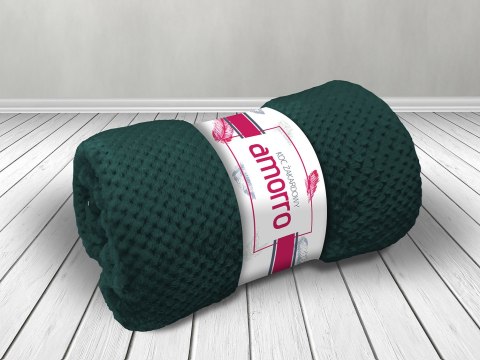 Koc żakardowy AMORRO 150x200 cm kolor petrol